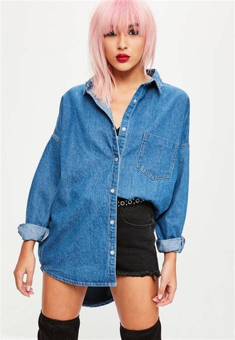 vintage oversized denim shirt.